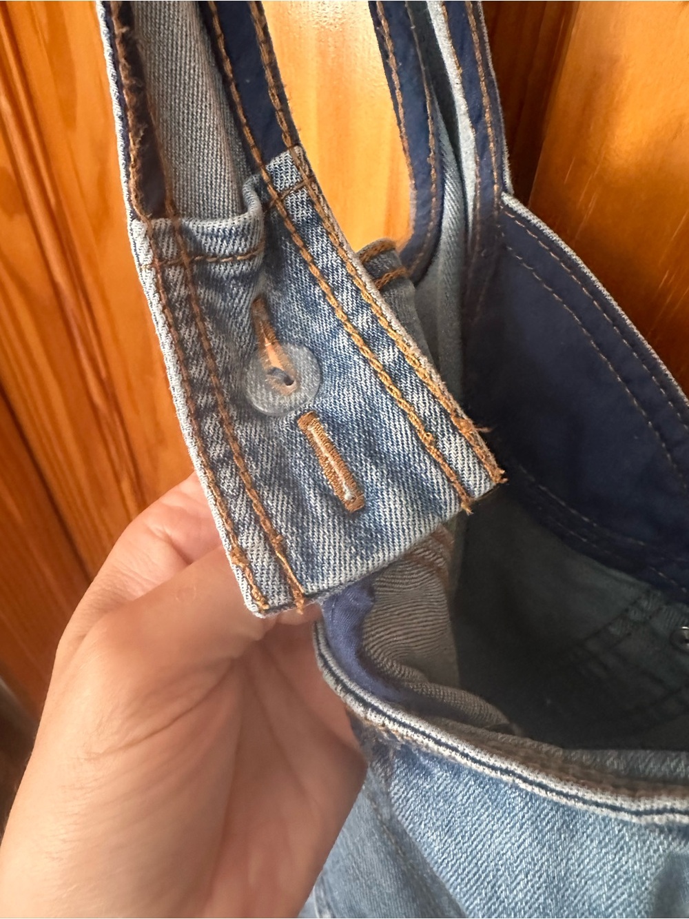 NWOT house of Harlow Denim Button-Front A-Line Dress with Belt - Blue - Picture 10 of 11